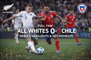 All Whites vs Chile, New Zealand vs Chile, All Whites result, football match NZ
