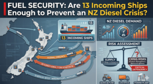 The New Zealand Fuel Supply Chain Under Pressure The global landscape is volatile, and nowhere is that volatility felt more directly than in New Zealand’s complex fuel supply chain. Elvion Pulse can confirm that Ministry of Business, Innovation and Employment (MBIE) officials have recently implemented a temporary tracking protocol for 13 critical fuel ships destined for NZ ports. The move comes as national diesel cover has dipped to approximately 18 days—well below the comfort zone of a modern economy. While current commercial diesel stocks technically cover only about 24 days, the recent drop has introduced a degree of urgency not seen in the sector since the Marsden Point Refinery closure. Why 18 Days is Critical Fuel security isn't just a political talking point; it is the lubricant of commerce. A "day of cover" refers to how long existing stock would last at average usage if supply was completely cut. For industries that drive New Zealand—agriculture, long-haul trucking, construction—any prolonged disruption could be catastrophic. "18 days is uncomfortably tight," says a market analyst specializing in the Asia-Pacific region. "If one of those incoming tankers faces a significant delay in the Middle East or Singapore, we would see supply shortages." The Domino Effect of Global Volatility The current scarcity is intrinsically linked to rising tensions in West Asia (the Middle East conflict), which has affected shipping routes and global refinery outputs. New Zealand, being a remote "end-of-the-line" destination, is highly sensitive to these systemic shocks. Looking for the 'Pulse' of Stability While MBIE insists that a physical shortage is not imminent, the aggressive monitoring of the incoming fleet highlights a new reality for NZ energy strategy. The government has stressed that its "13 ships on the radar" protocol is a preemptive measure, ensuring data is available to intervene if necessary. For businesses and commuters alike, the situation underscores the crucial interplay between international geopolitics and the price at the pump. Elvion Pulse will continue to monitor MBIE data as these critical shipments approach New Zealand waters.