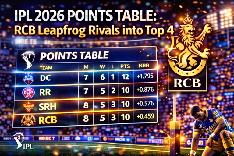 IPL 2026 points table, IPL standings today