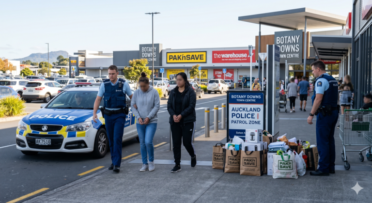 Police in East Auckland arrested two women yesterday for allegedly stealing over $1700 in homeware and groceries at Botany Downs. botany news , Flat Bush news, Dannemora news, East Tamaki news