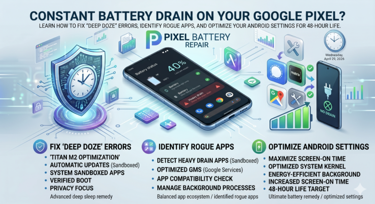 Constant battery drain on your Google Pixel? Learn how to fix "Deep Doze" errors, identify rogue apps, and optimize your Android settings for 48-hour life.